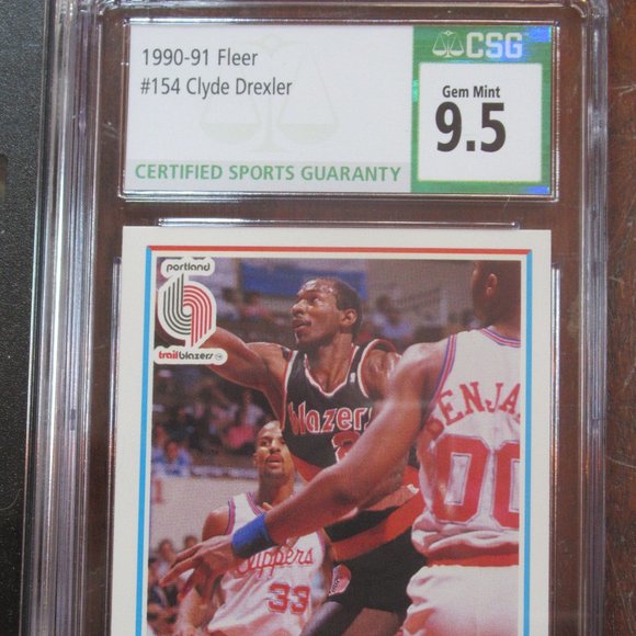 NBA Legends the GOAT and HOF Graded Cards - MJ, Magic, Hakeem, Clyde the Glide - Picture 3 of 5